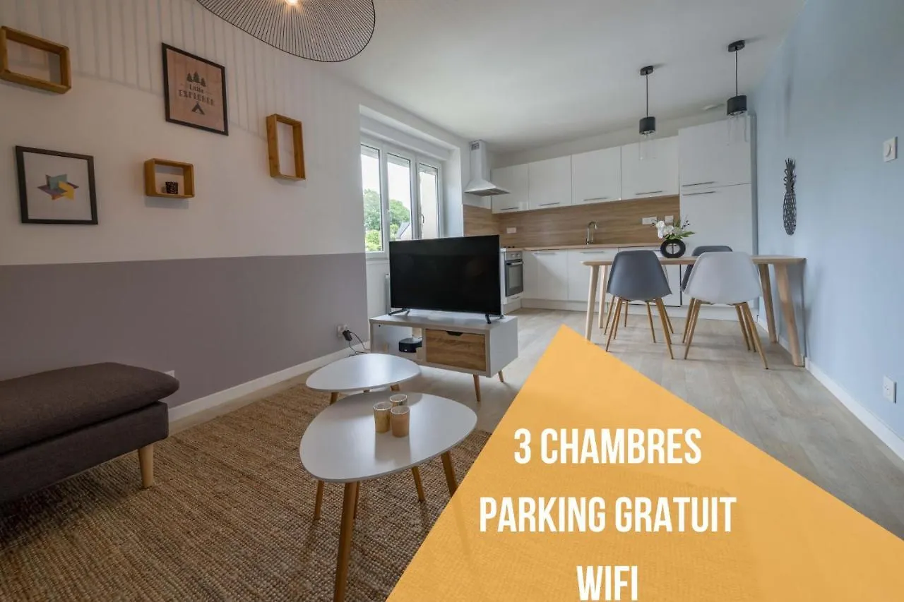 Appartement 3 Chambres - Parking - Wifi - Buanderie - Jardin location